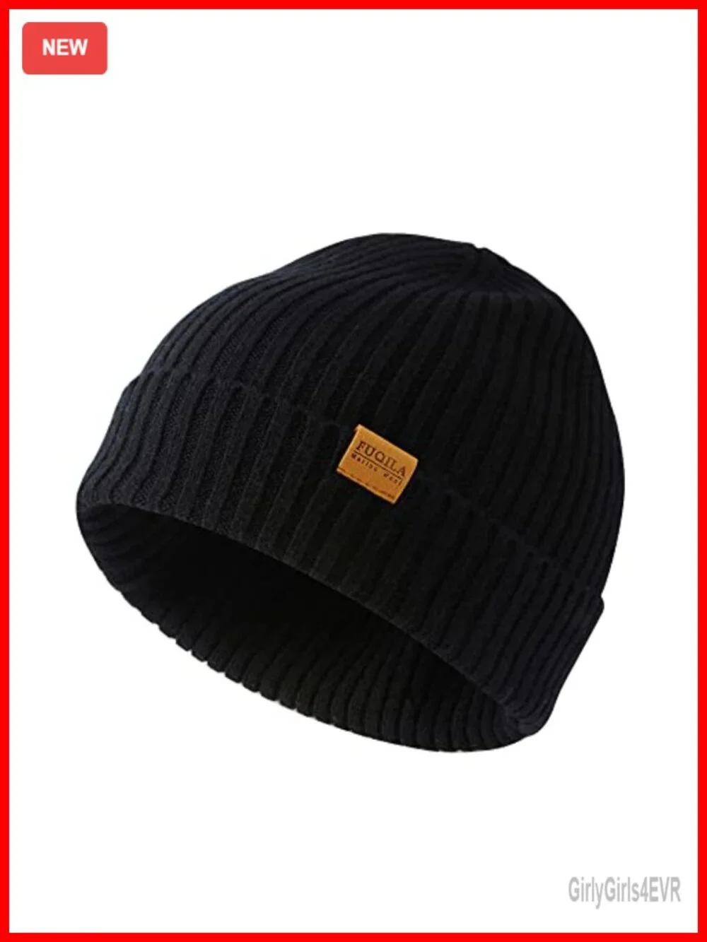 100% Merino Wool Cuff Beanie Hat, Unisex Warm Winter Cap, Breathable Cozy